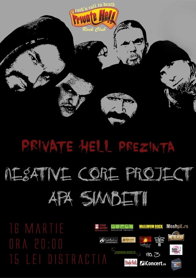 Concert Negative Core Project si Apa Simbetii in Bucuresti